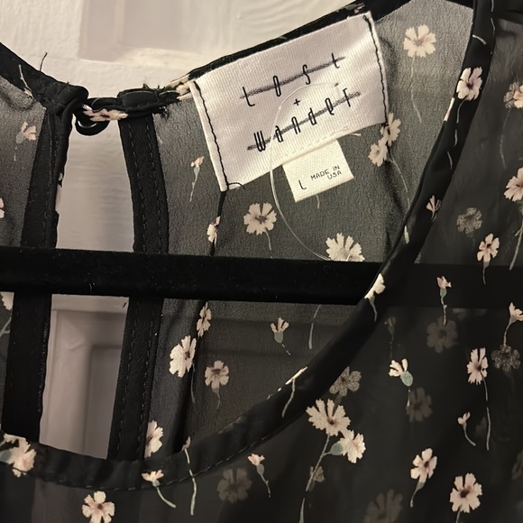 Lost + Wander Size L Daisy Print Sheer Dress NWOT - Picture 2 of 9